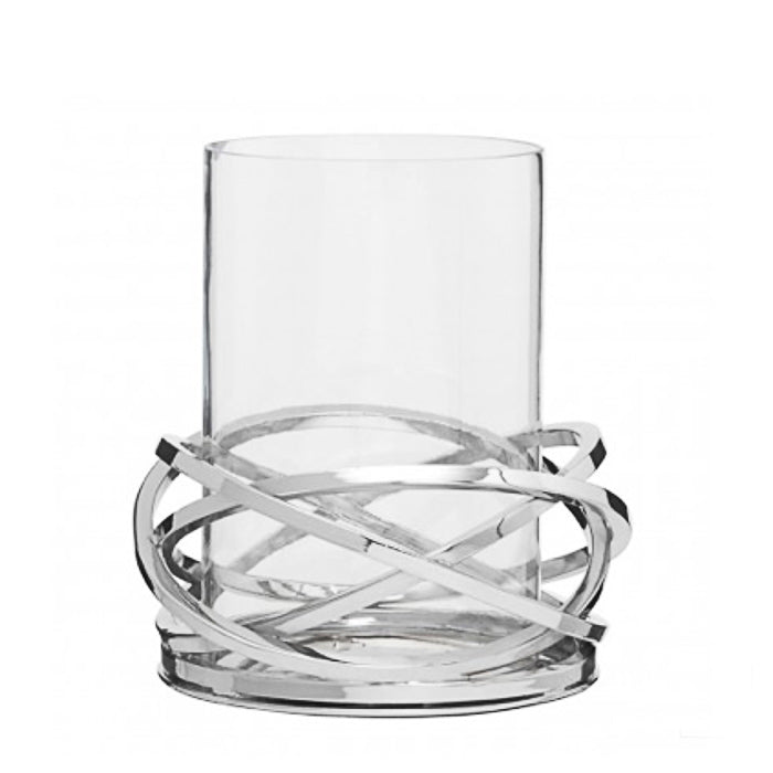 Silver Swirl Candle Holder 15cm