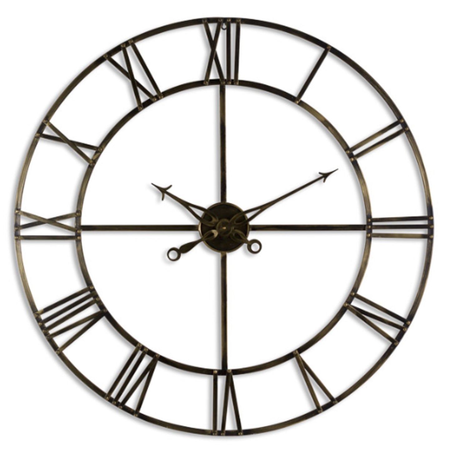 Antique Brass Wall Clock 100cm