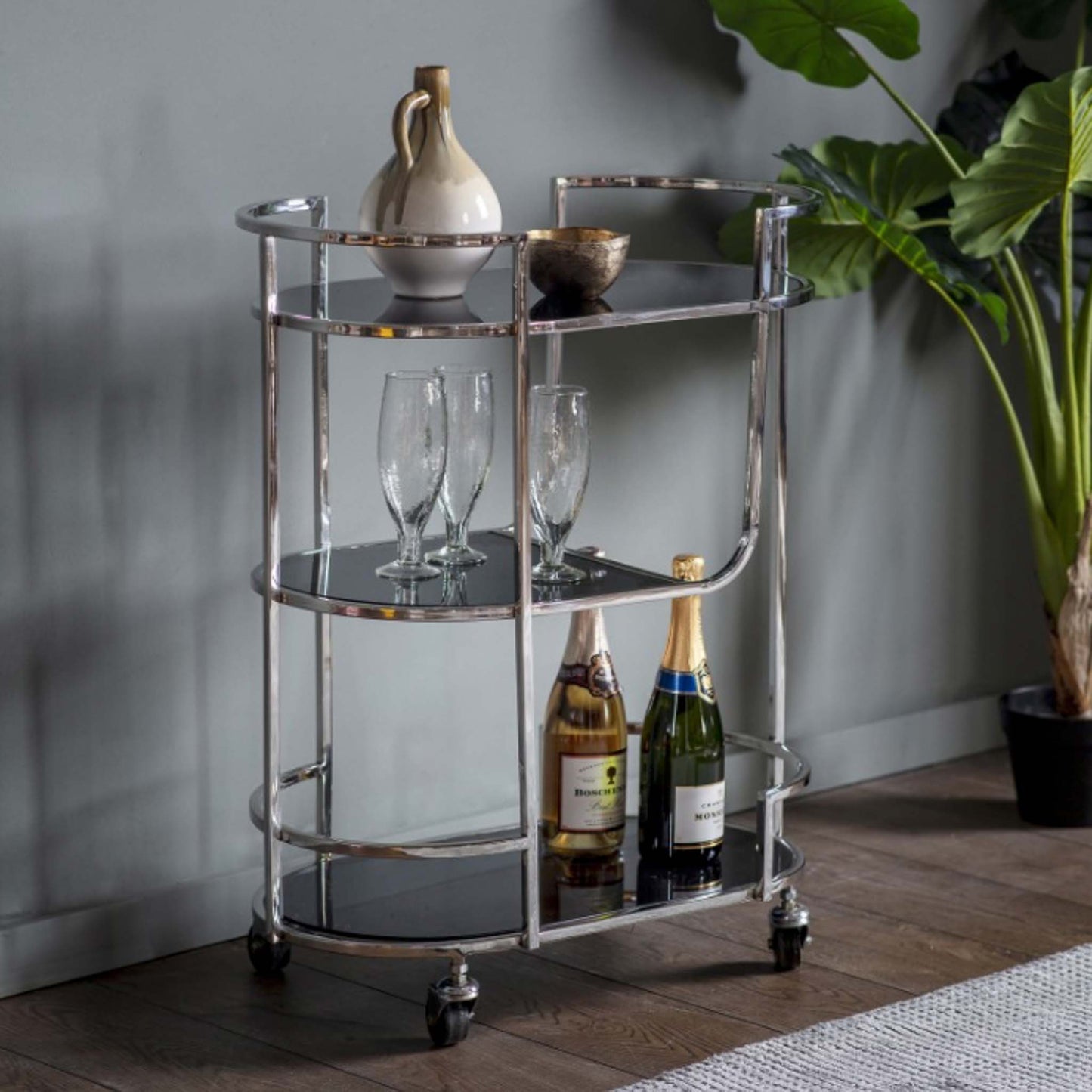 Beau Silver Drinks Trolley