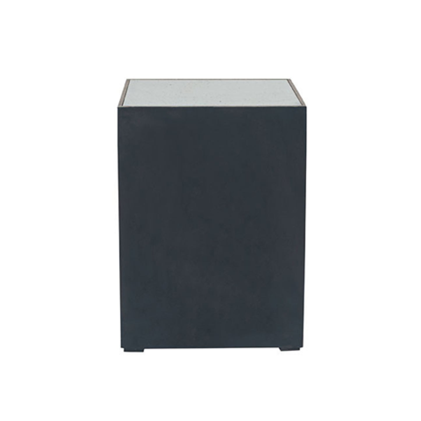 Brina Grey Velvet and Antique Effect Bedside Table