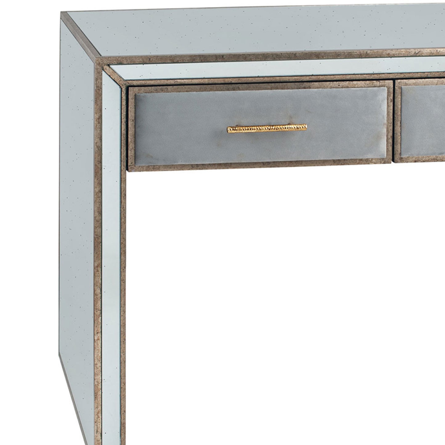 Brina Grey Velvet and Antique Effect Console Table