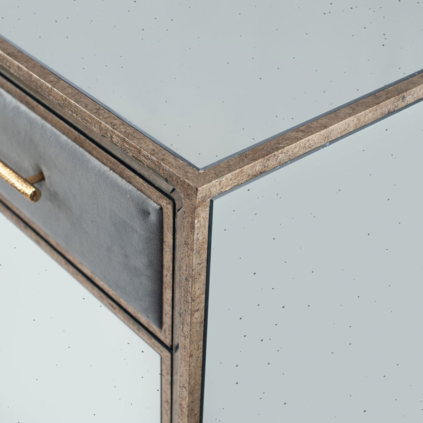 Brina Grey Velvet and Antique Effect Sideboard