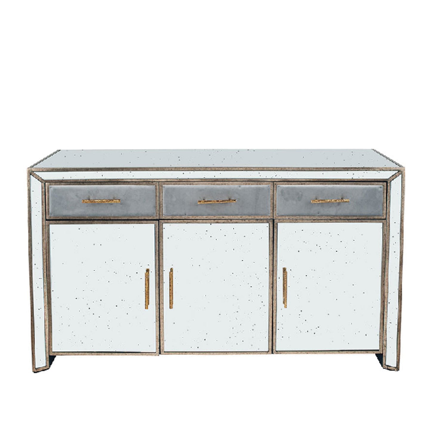 Brina Grey Velvet and Antique Effect Sideboard