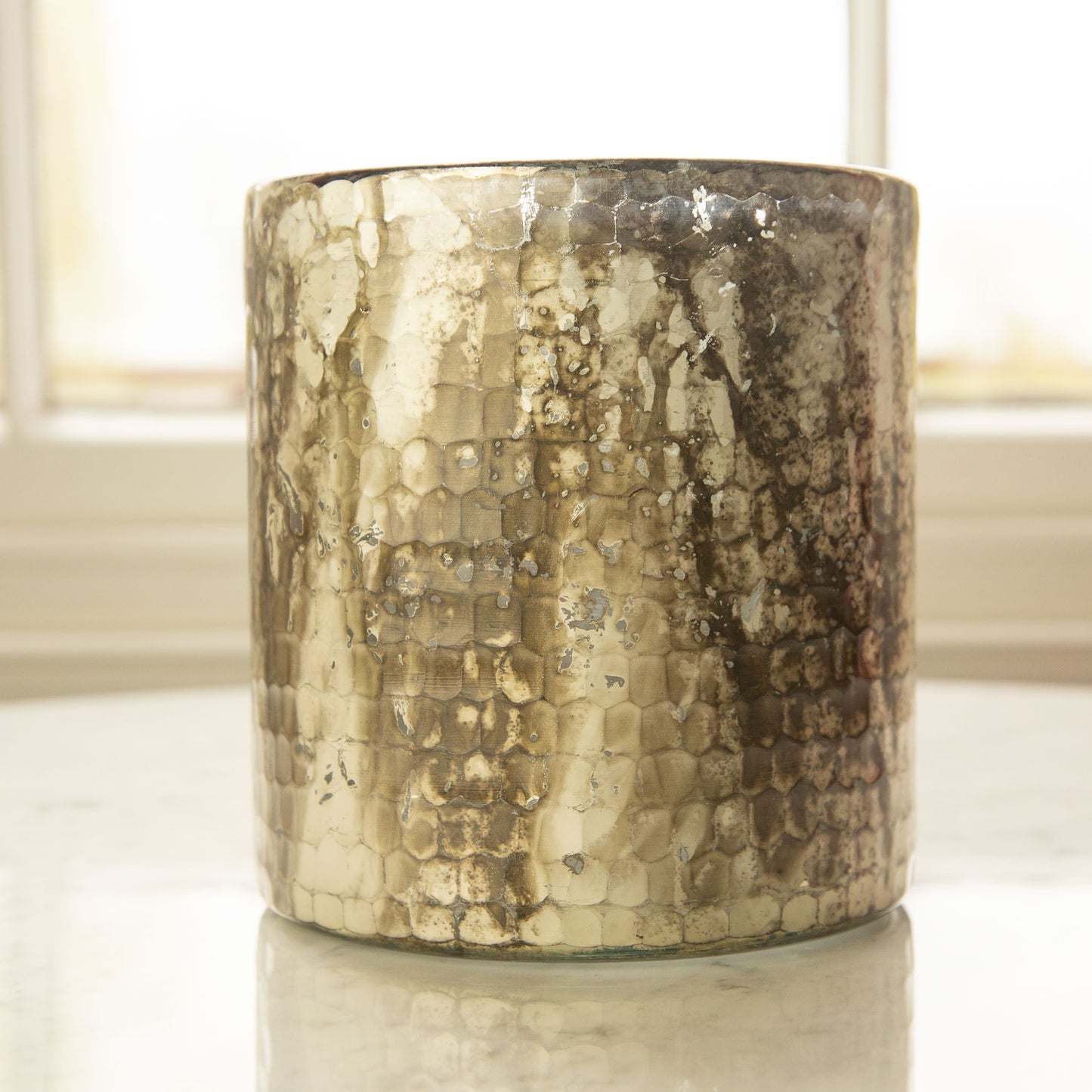 Silver Hurricane Candle Holder 16cm