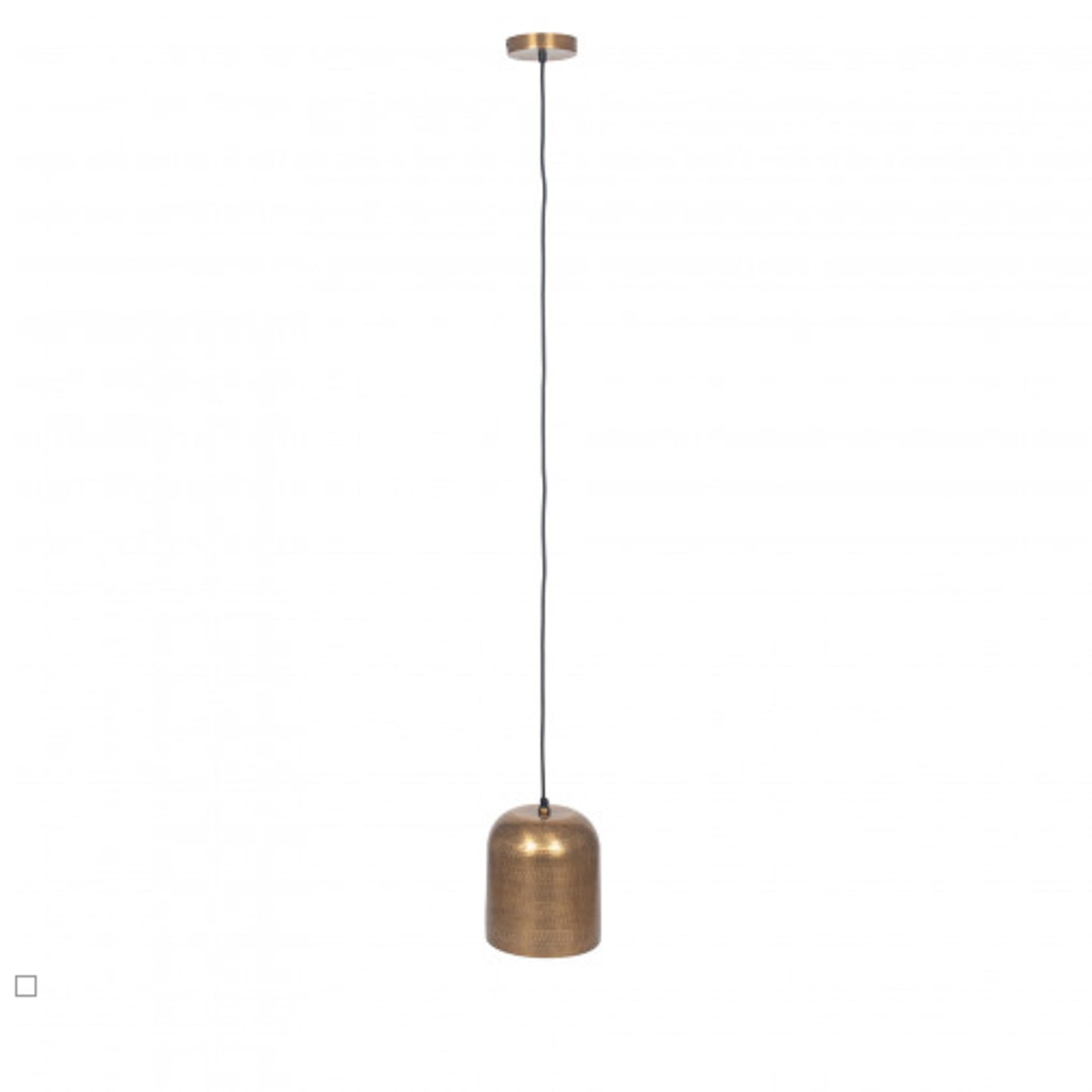 Gold Hammered Metal Dome Pendant