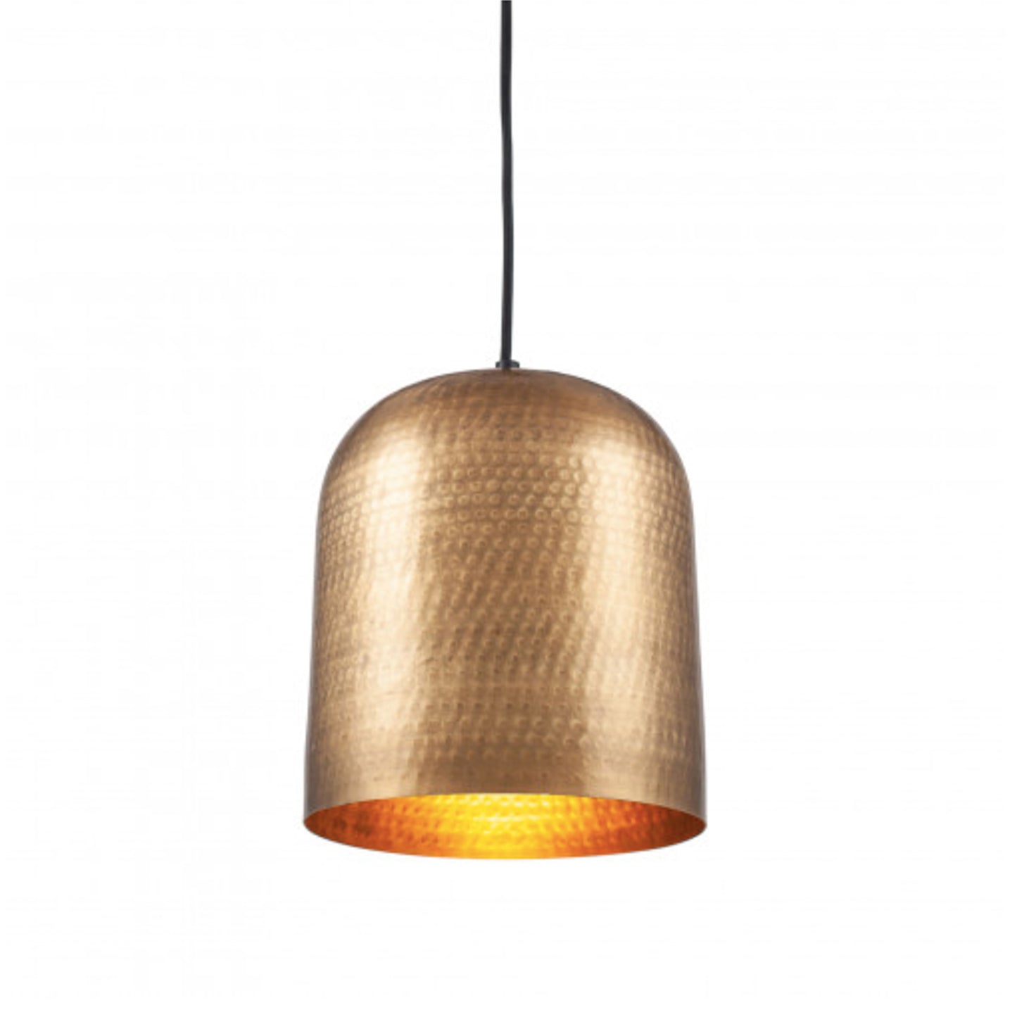 Gold Hammered Metal Dome Pendant