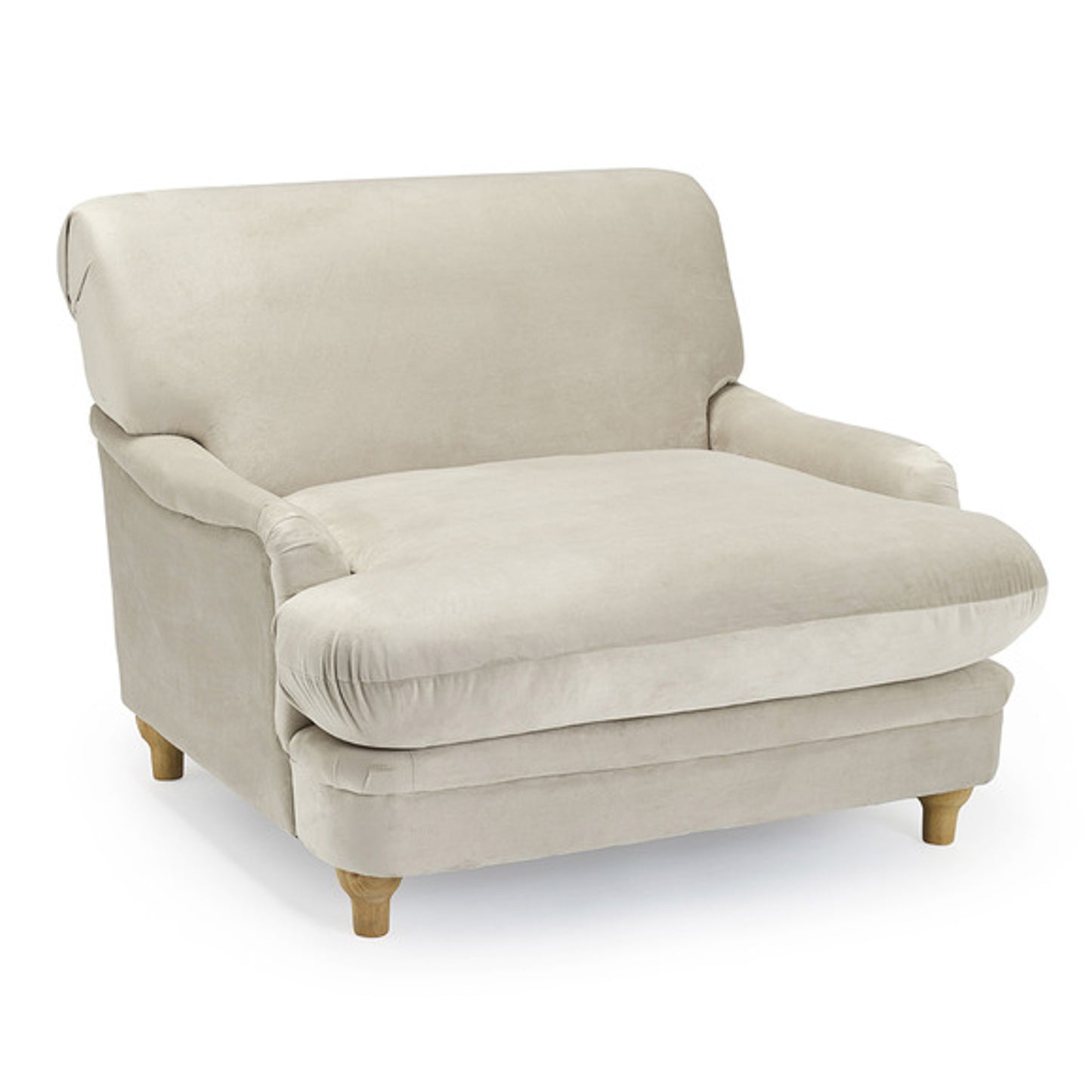 Laura Beige Velvet Occasional Chair
