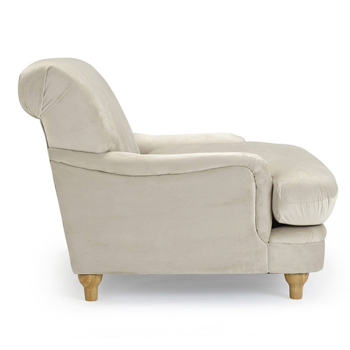 Laura Beige Velvet Occasional Chair
