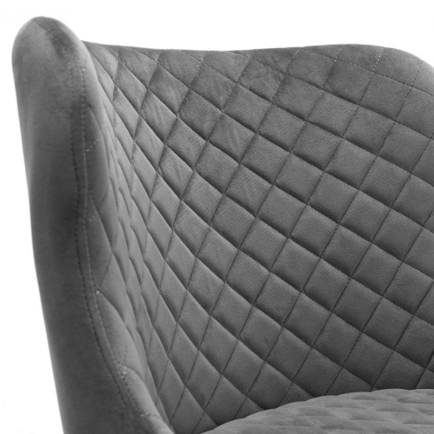 2 Grey Velvet Bar Stools