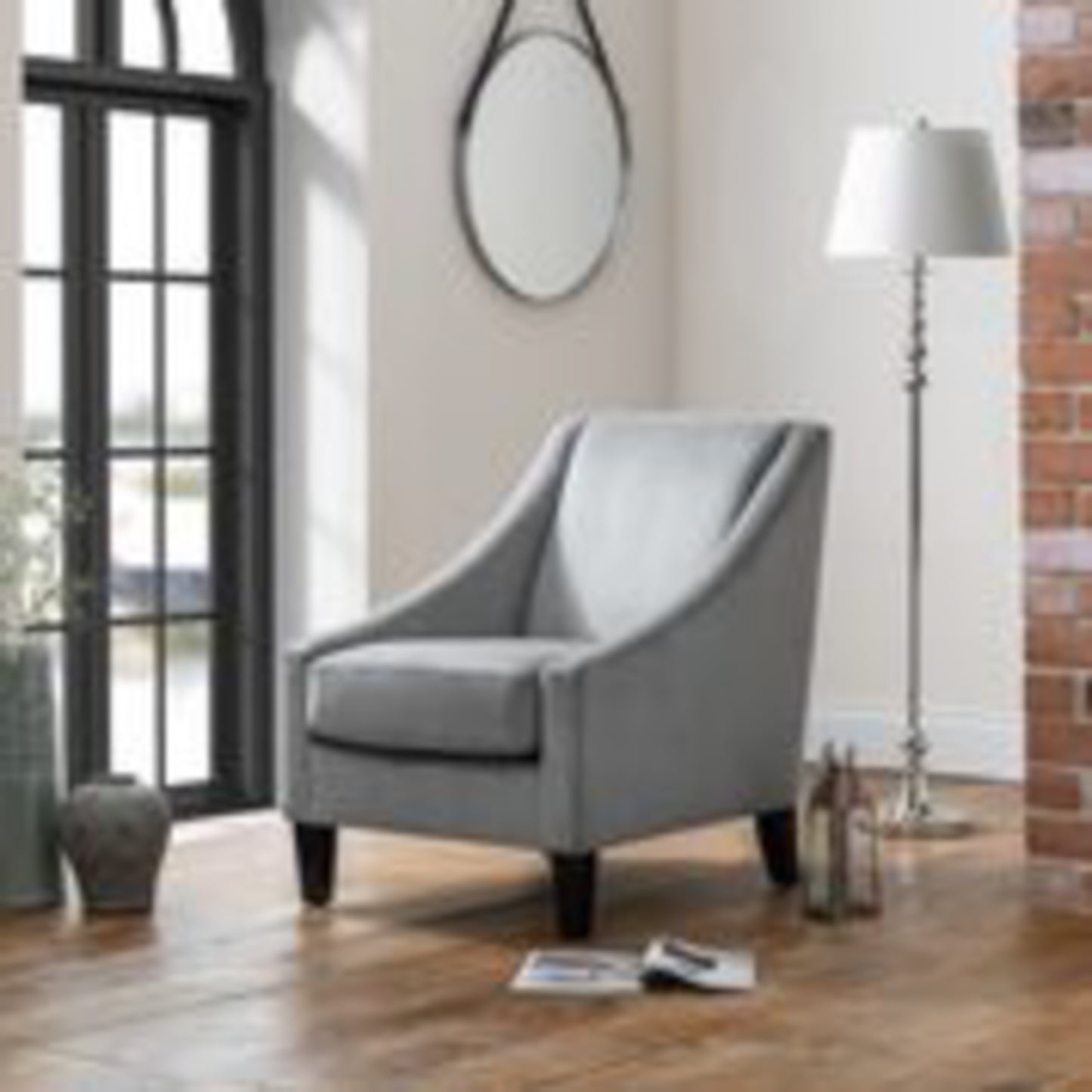 Maisonne Grey Velvet Chair