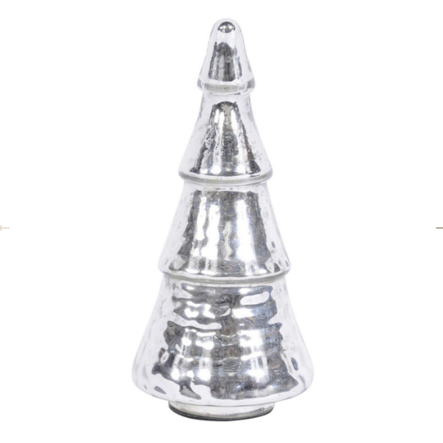 Large Glass Antique Silver Tree Ornament 26cm