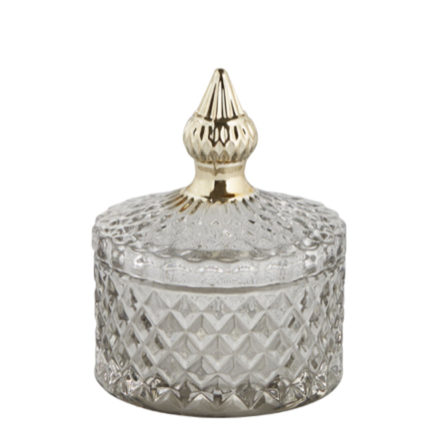Small Grey Glass Jar