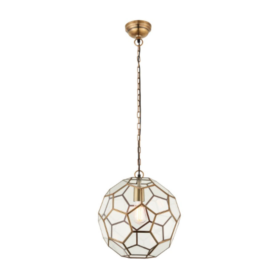 Mila Small Antique Brass Pendant Light
