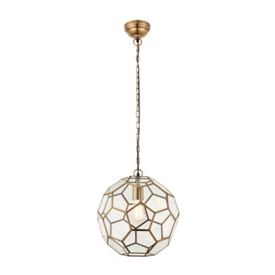Mila Small Antique Brass Pendant Light