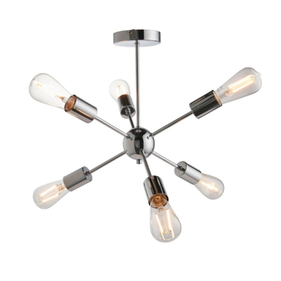 Ruby chrome ceiling light