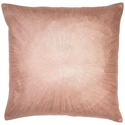 Pink Rays Embroidered Cushion 45x45cm