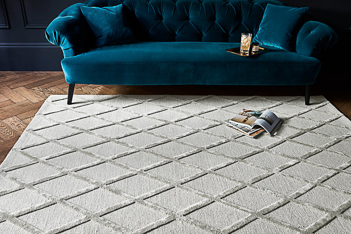 Silver Diamond Rug