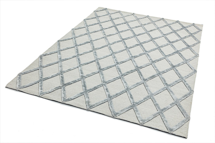 Silver Diamond Rug