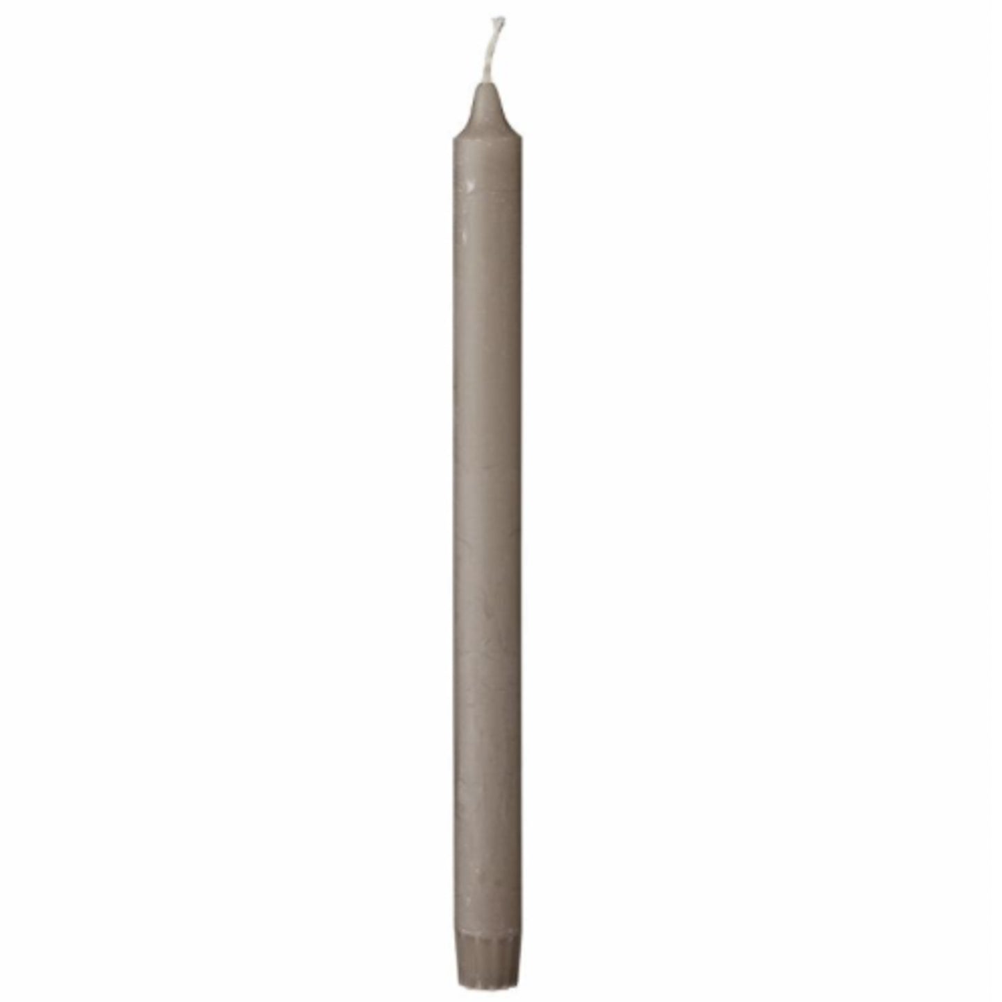 28cm Silver Grey Dinner Candles 4pk