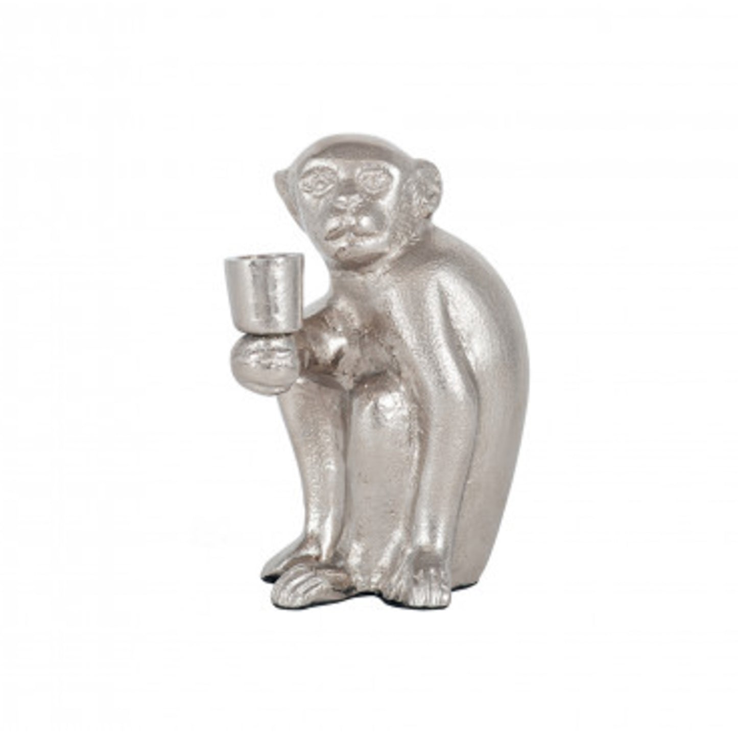 Silver Monkey Candle Stick Holder
