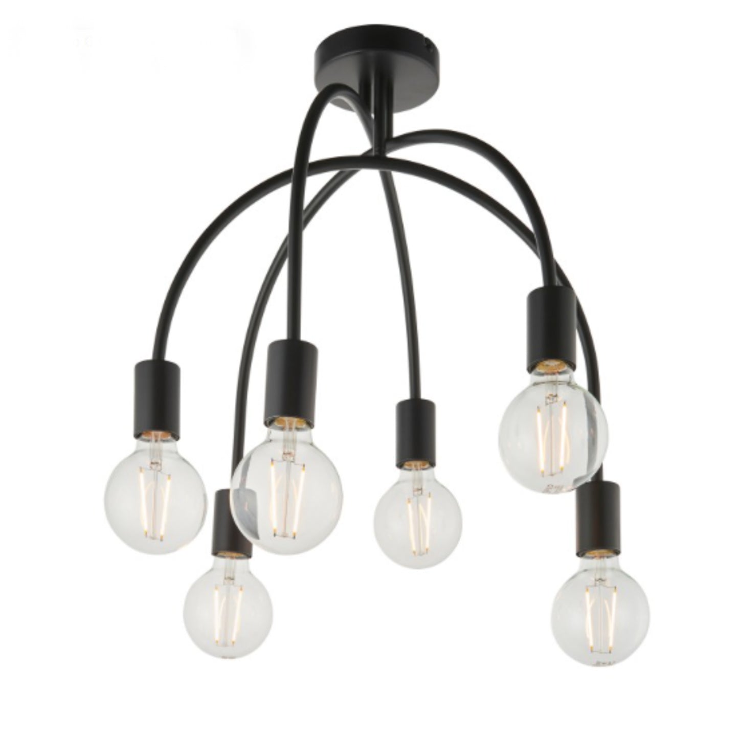 Studio 6 Light Black Ceiling Fitting