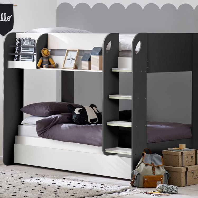 Mars Bunk & Underbed - Charcoal & White