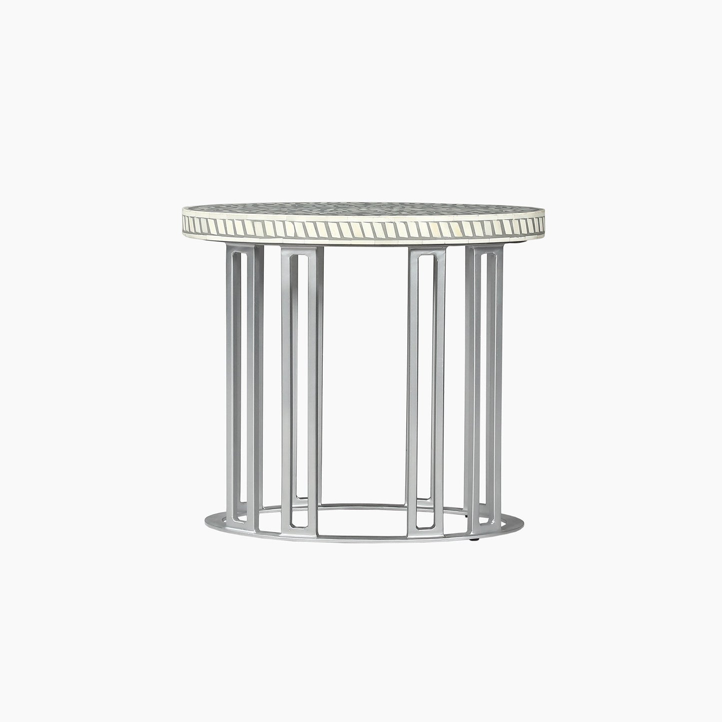 Jardin Bone Inlay Oval Side Table