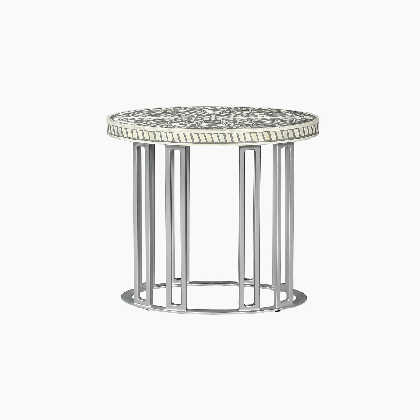 Jardin Bone Inlay Oval Side Table