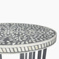 Jardin Bone Inlay Oval Side Table