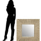 Flare Square Golden Mirror