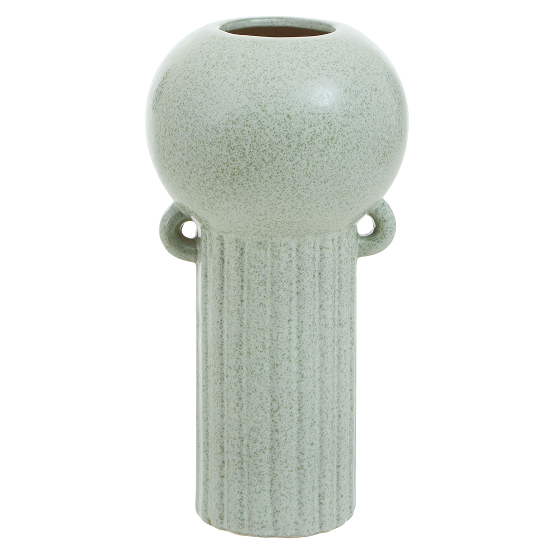 Madeline Green Stoneware Vase