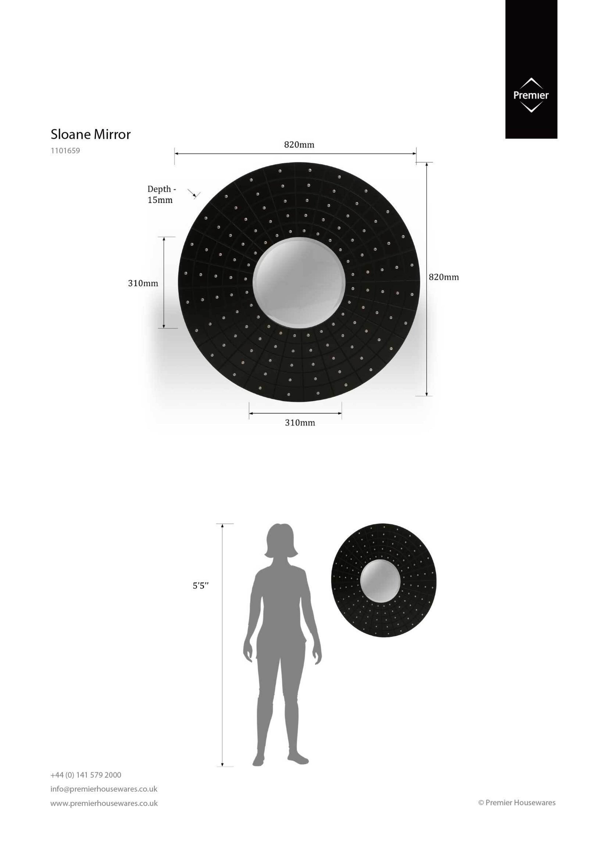 Eclipse Round Black Mirror