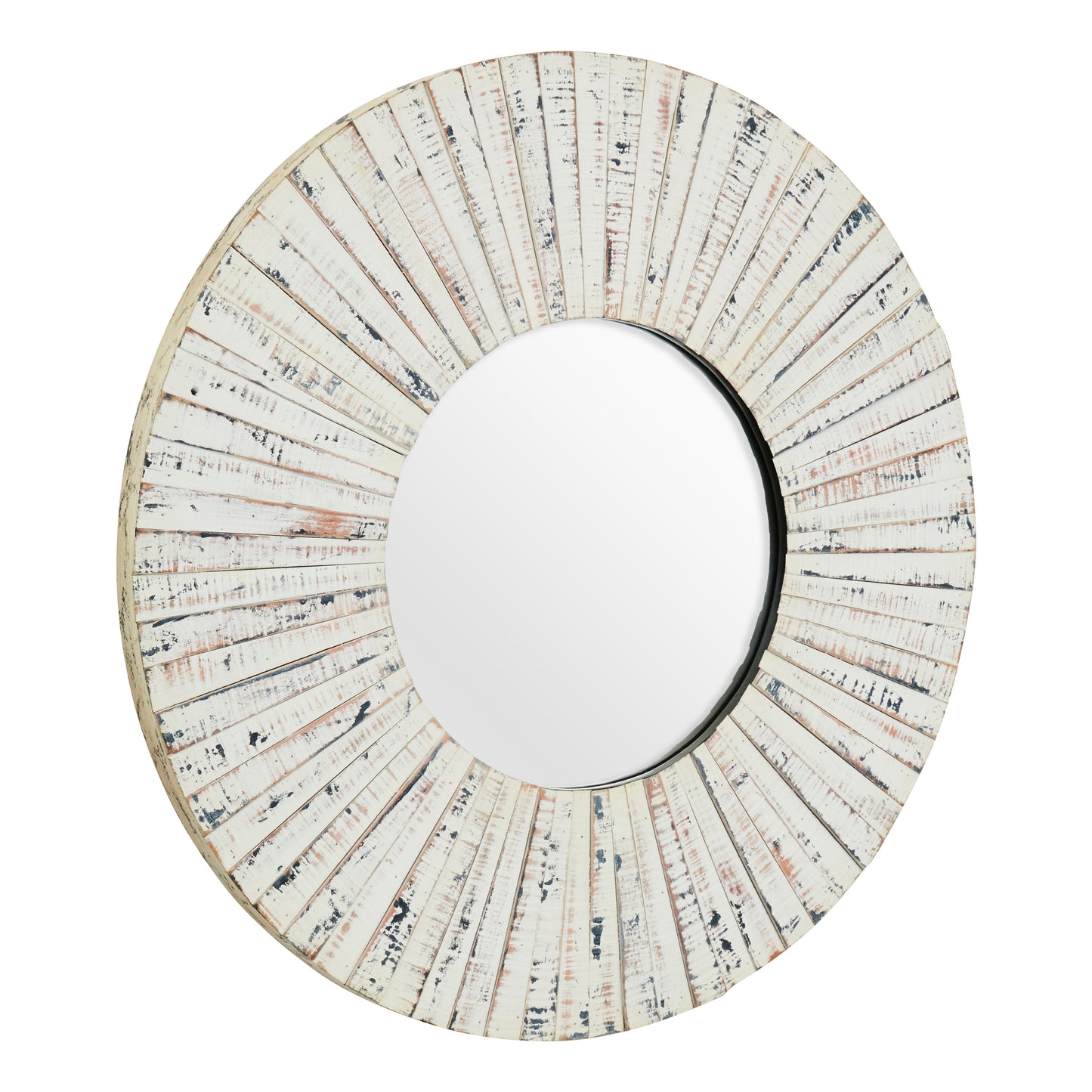 Coastal Round White Mirror