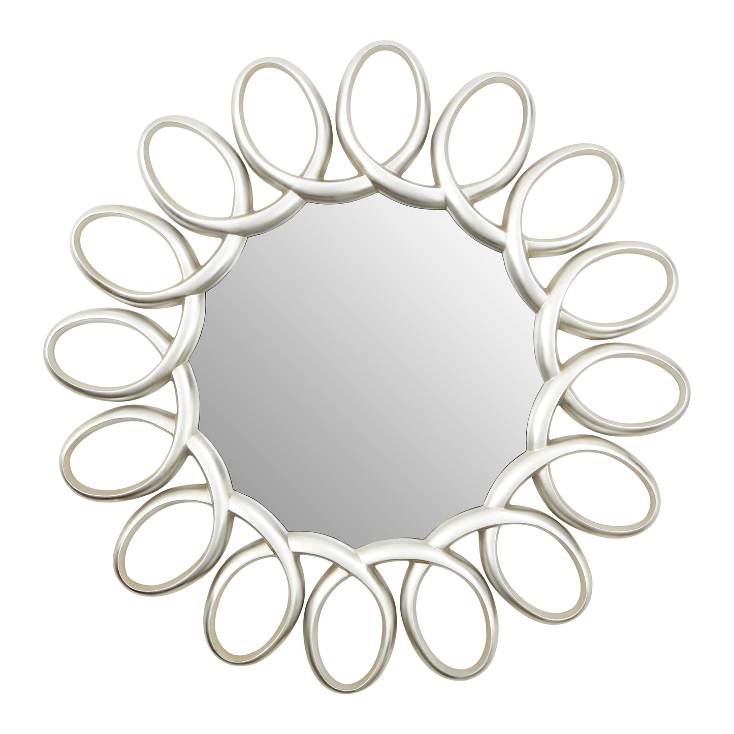 Luxe Round Silver Mirror