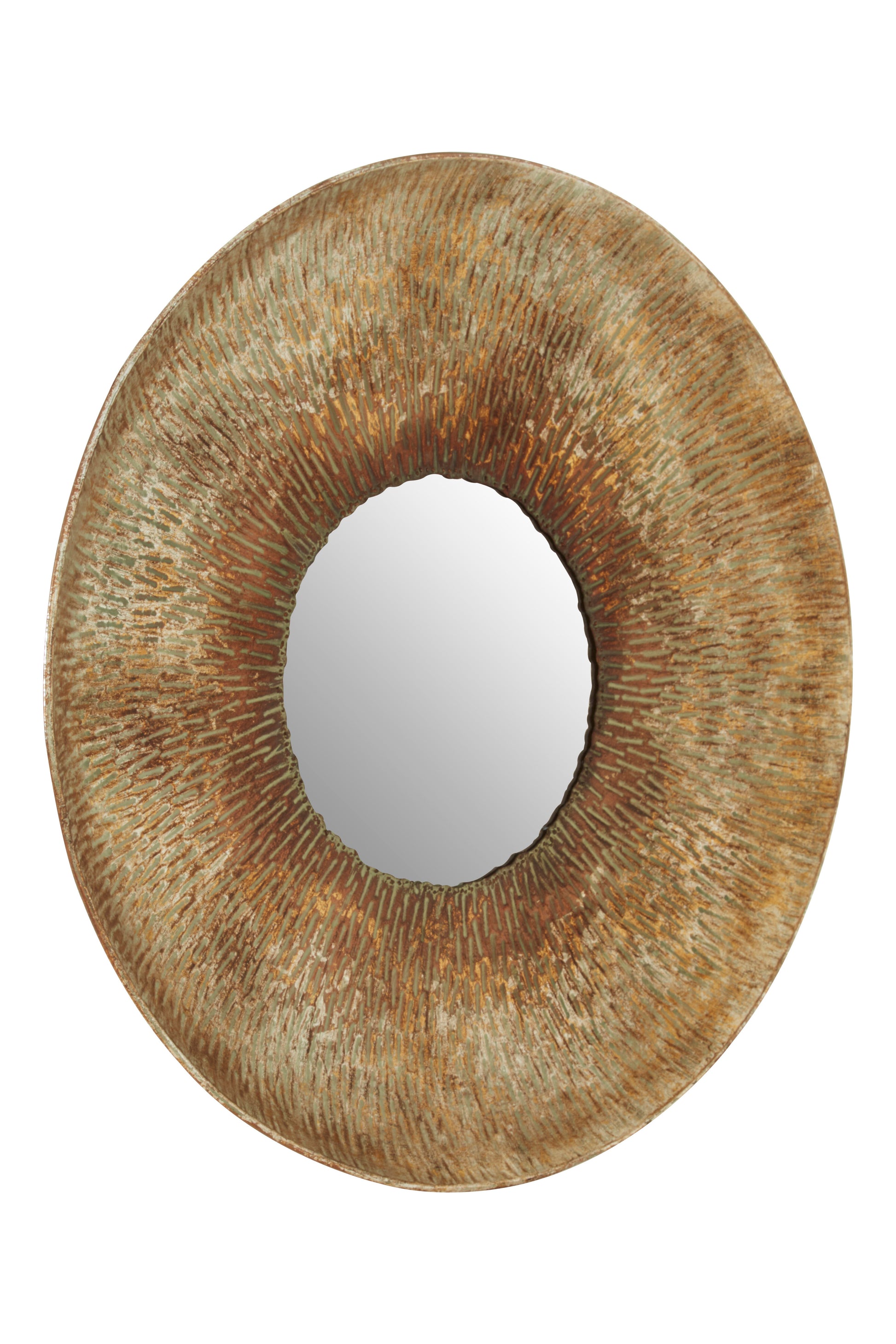 Embrace Round Golden Mirror Medium