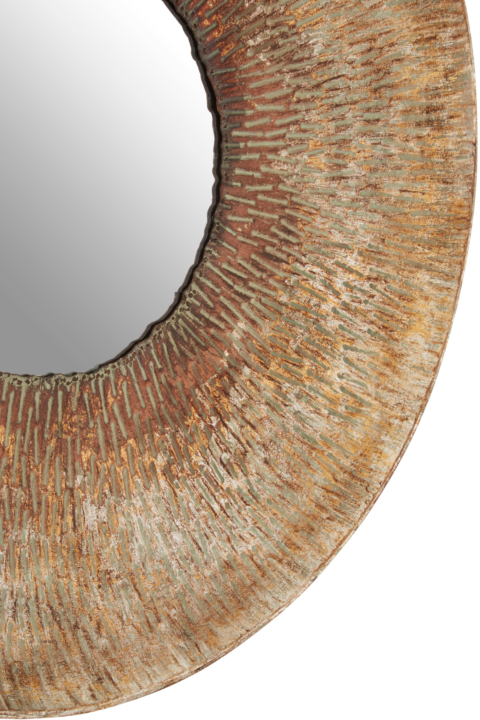 Embrace Round Golden Mirror Medium