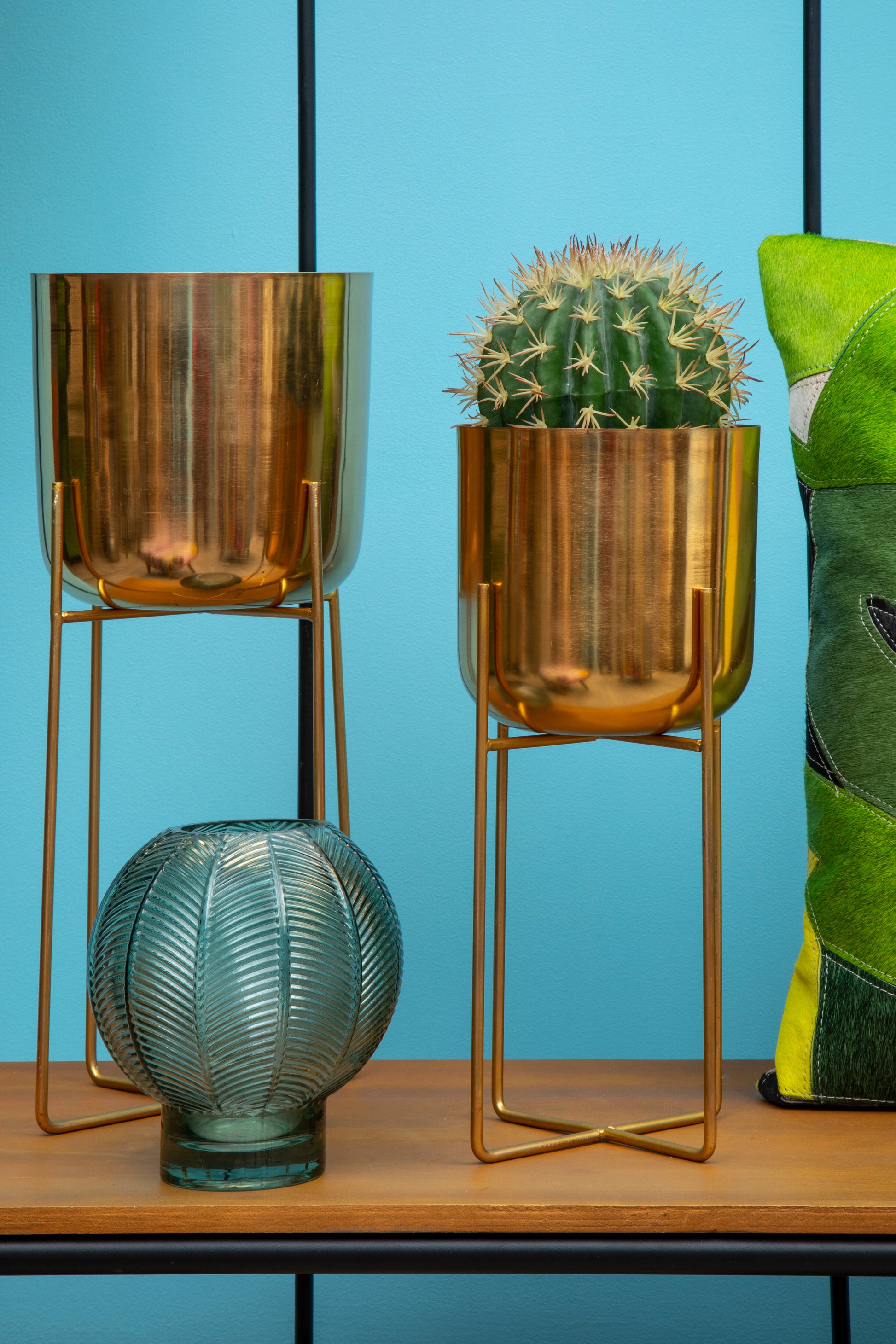 Fiona Golden Floor Planter