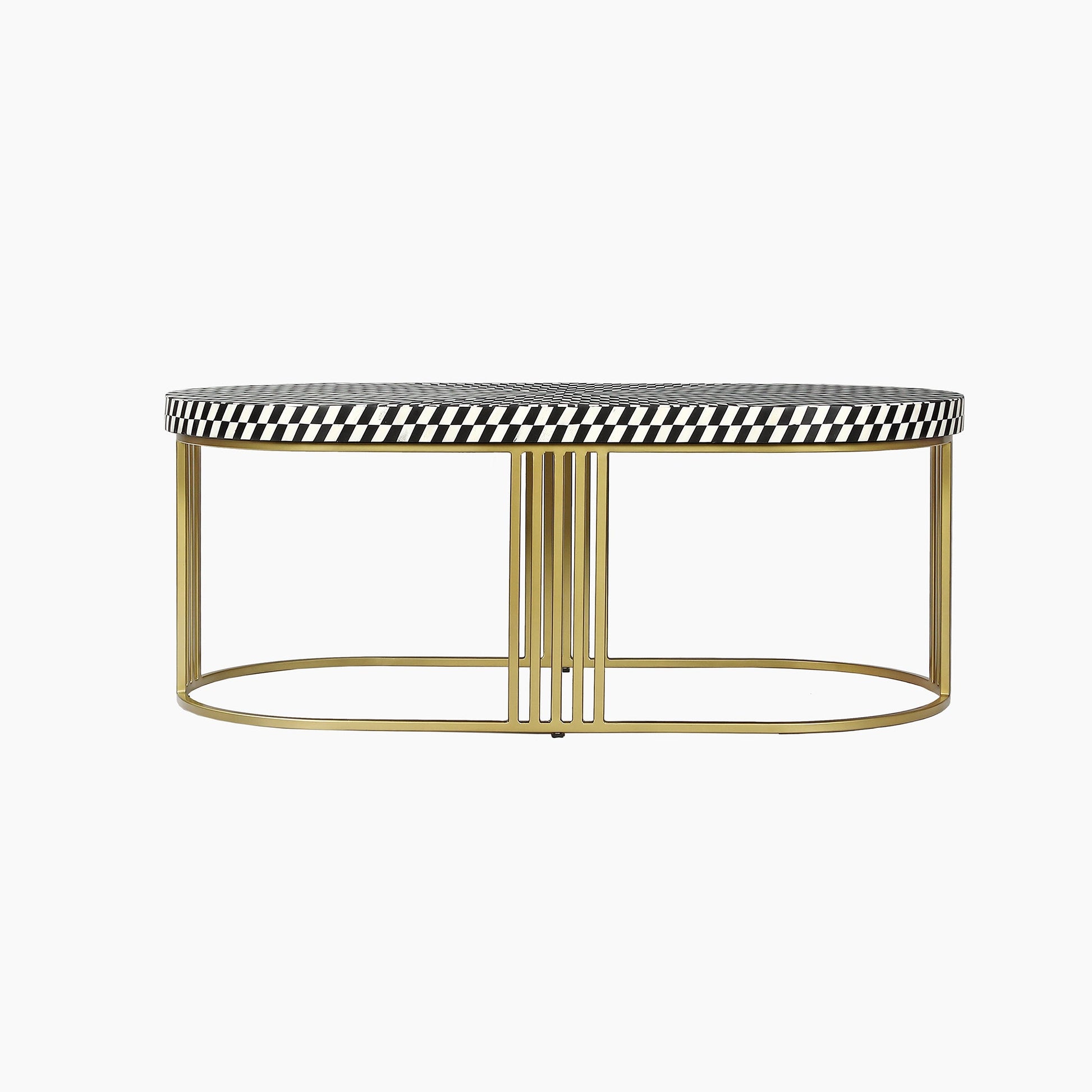 Reverie Bone Inlay Oval Coffee Table