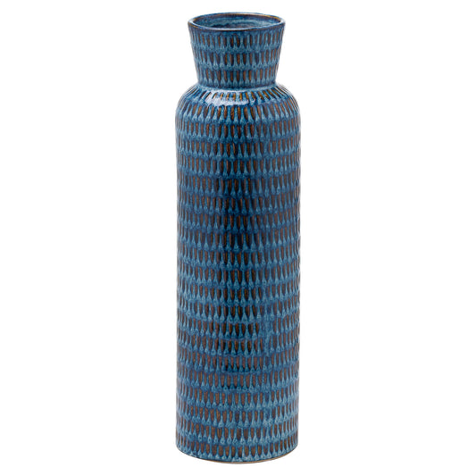 Indigo-Tall-Cylindrical-Vase