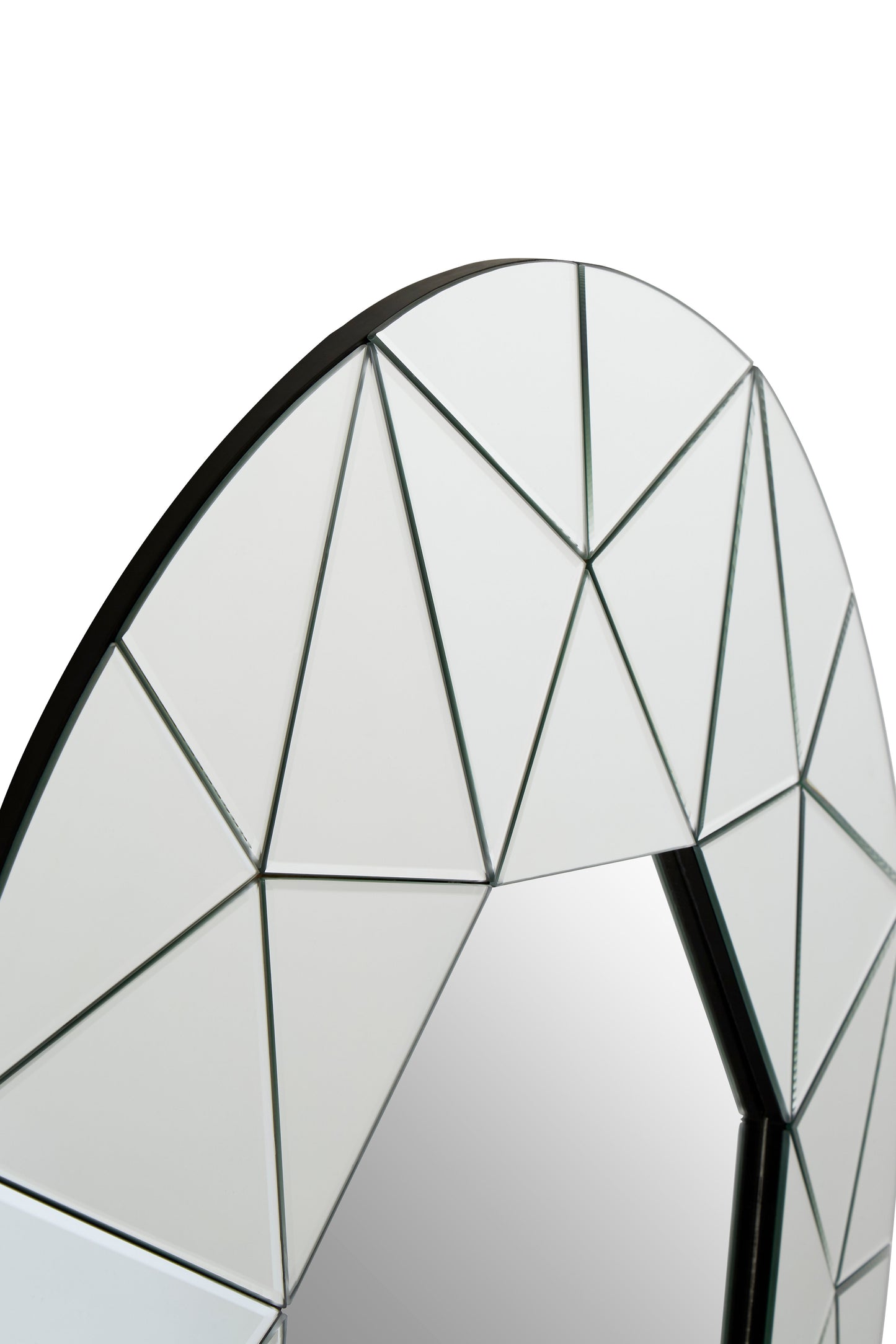 Mosaic Round Silver Mirror