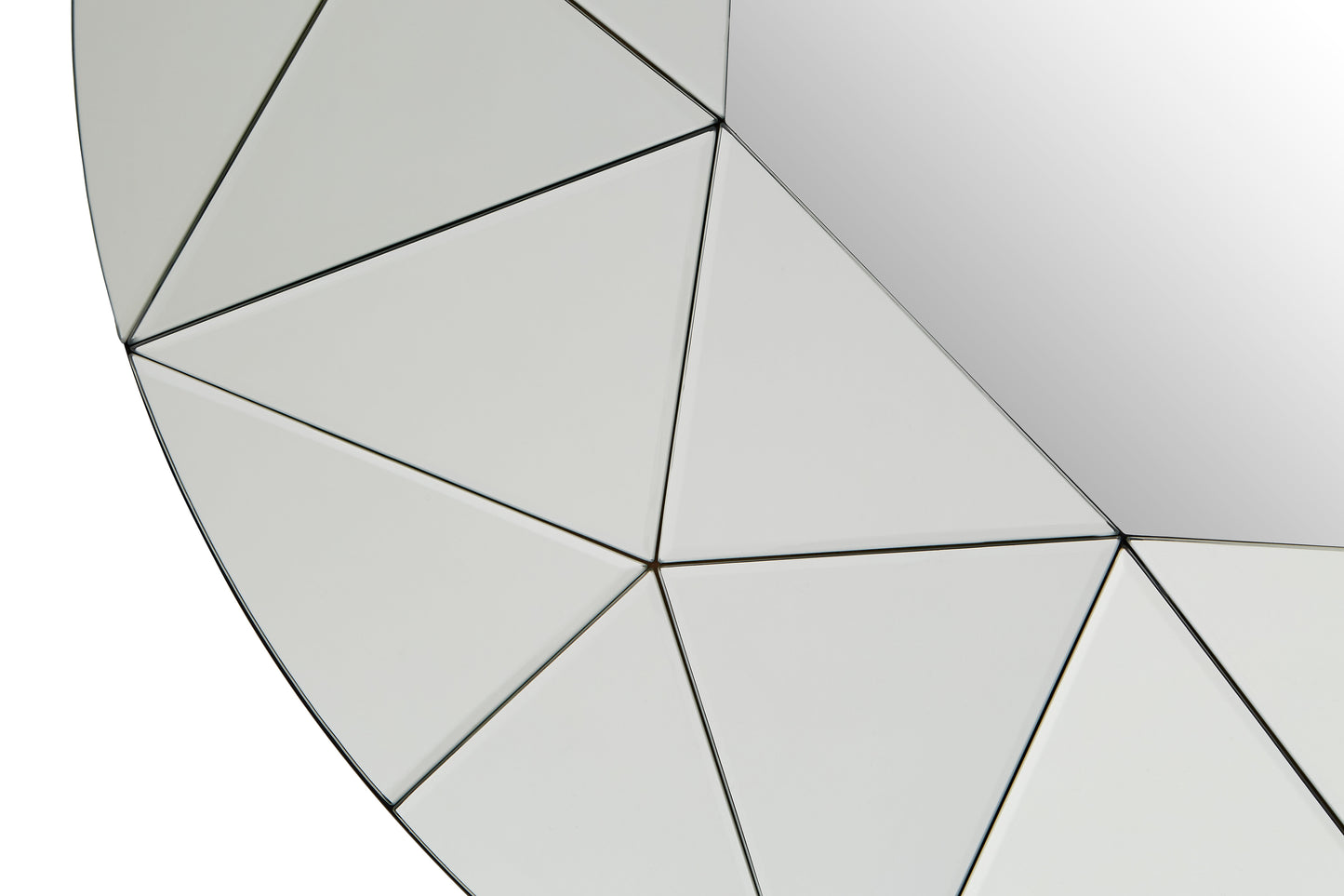 Mosaic Round Silver Mirror