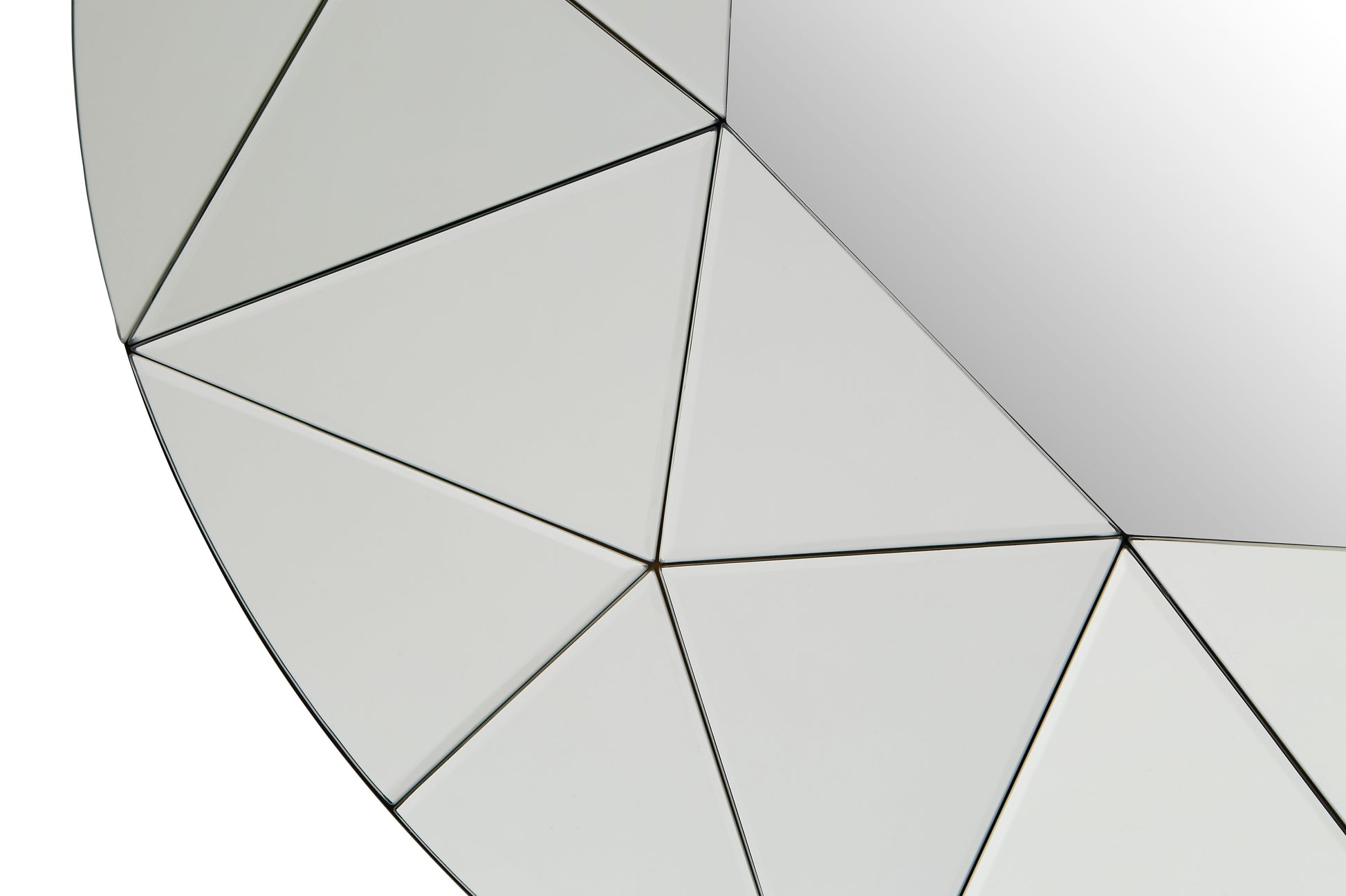 Mosaic Round Silver Mirror