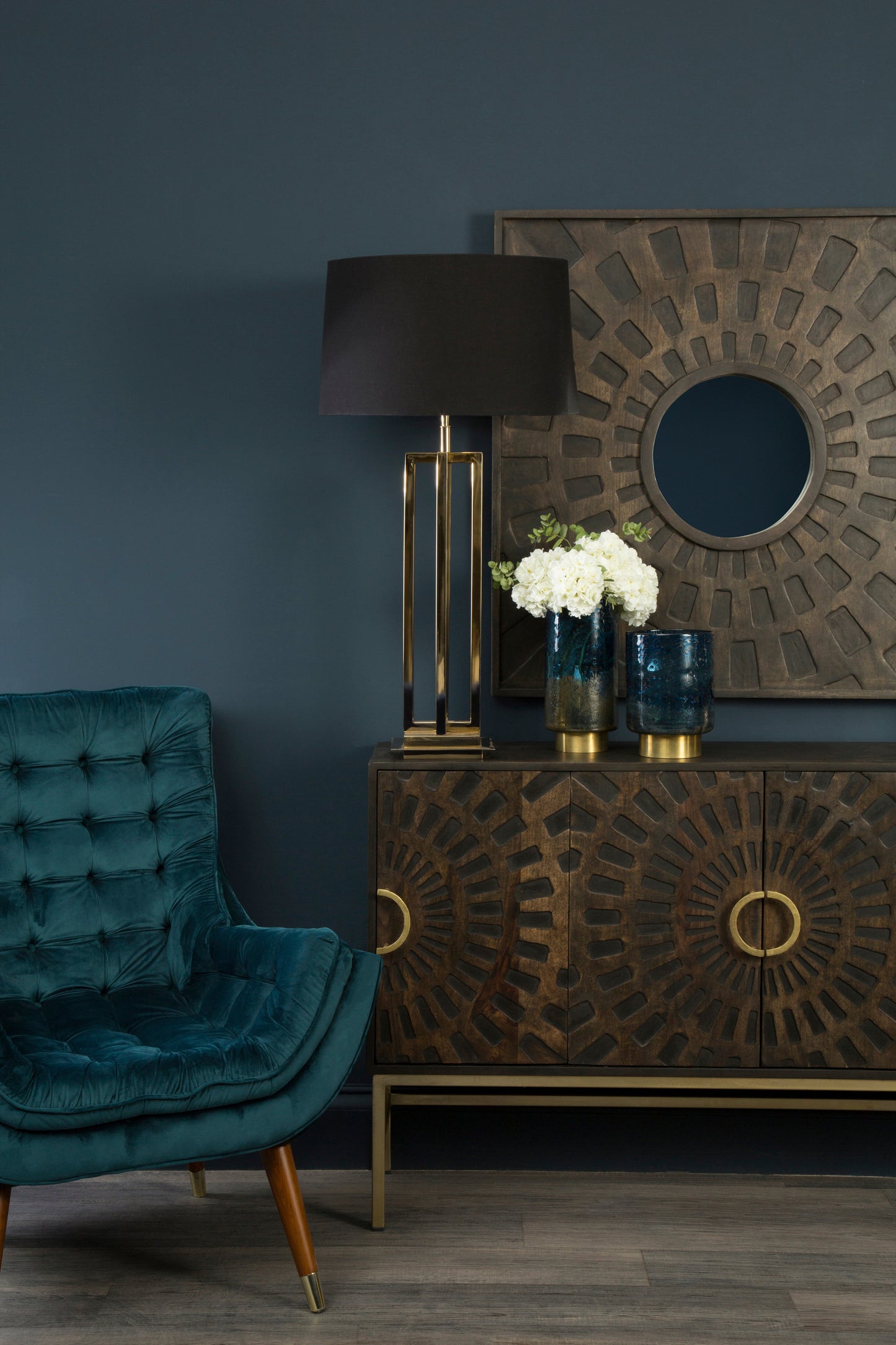 Earthen Square Brown Mirror