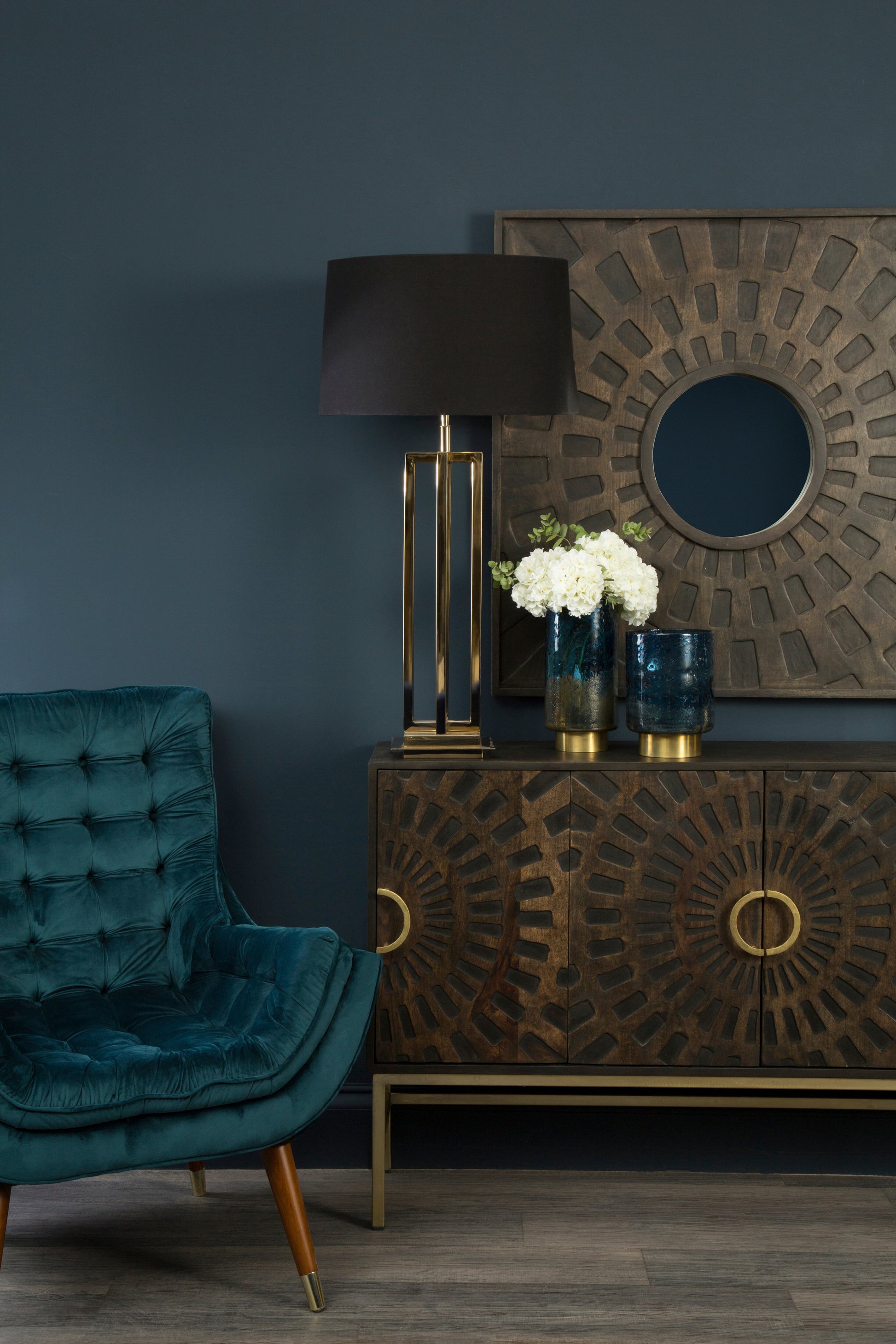 Earthen Square Brown Mirror