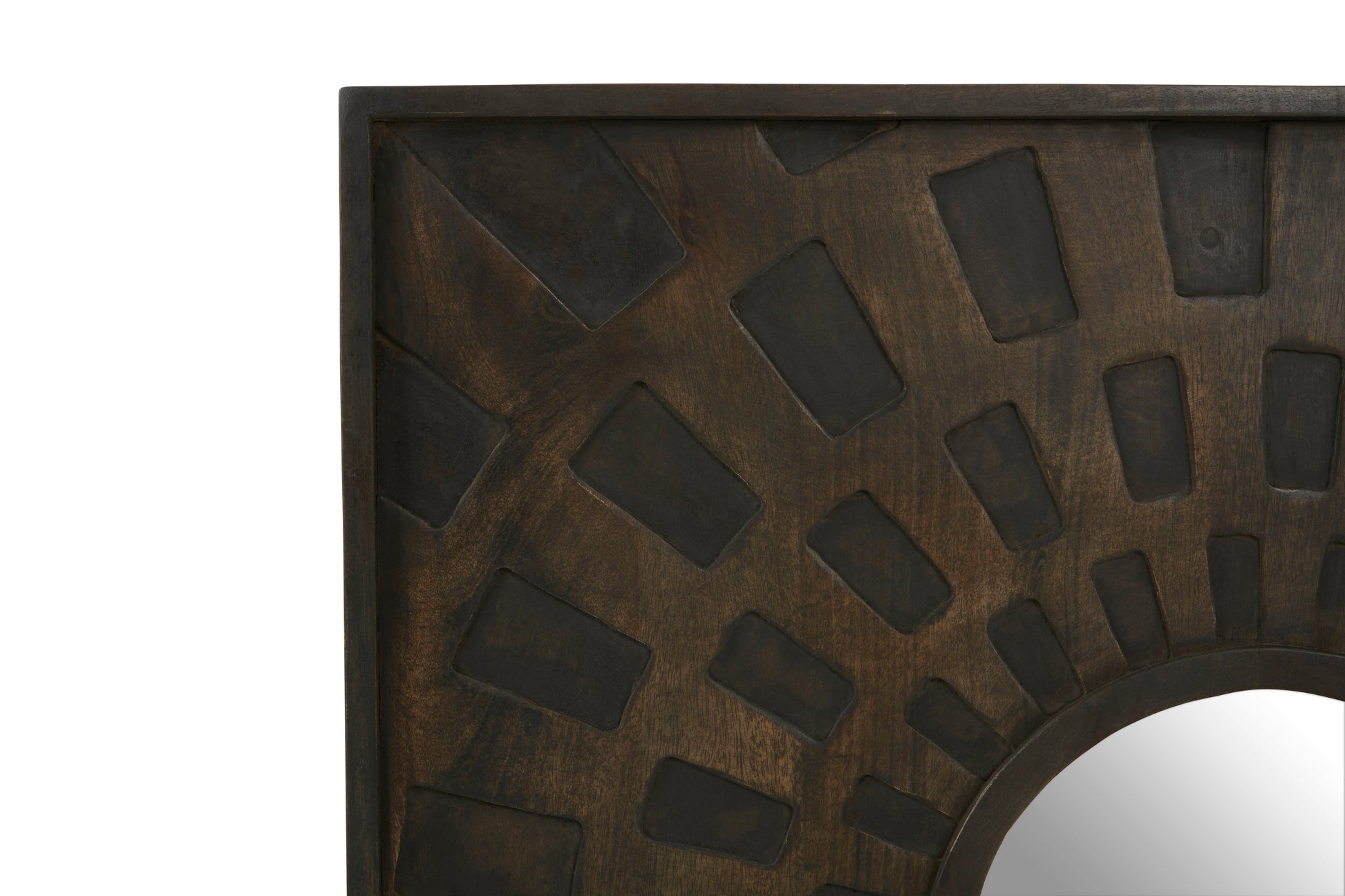Earthen Square Brown Mirror