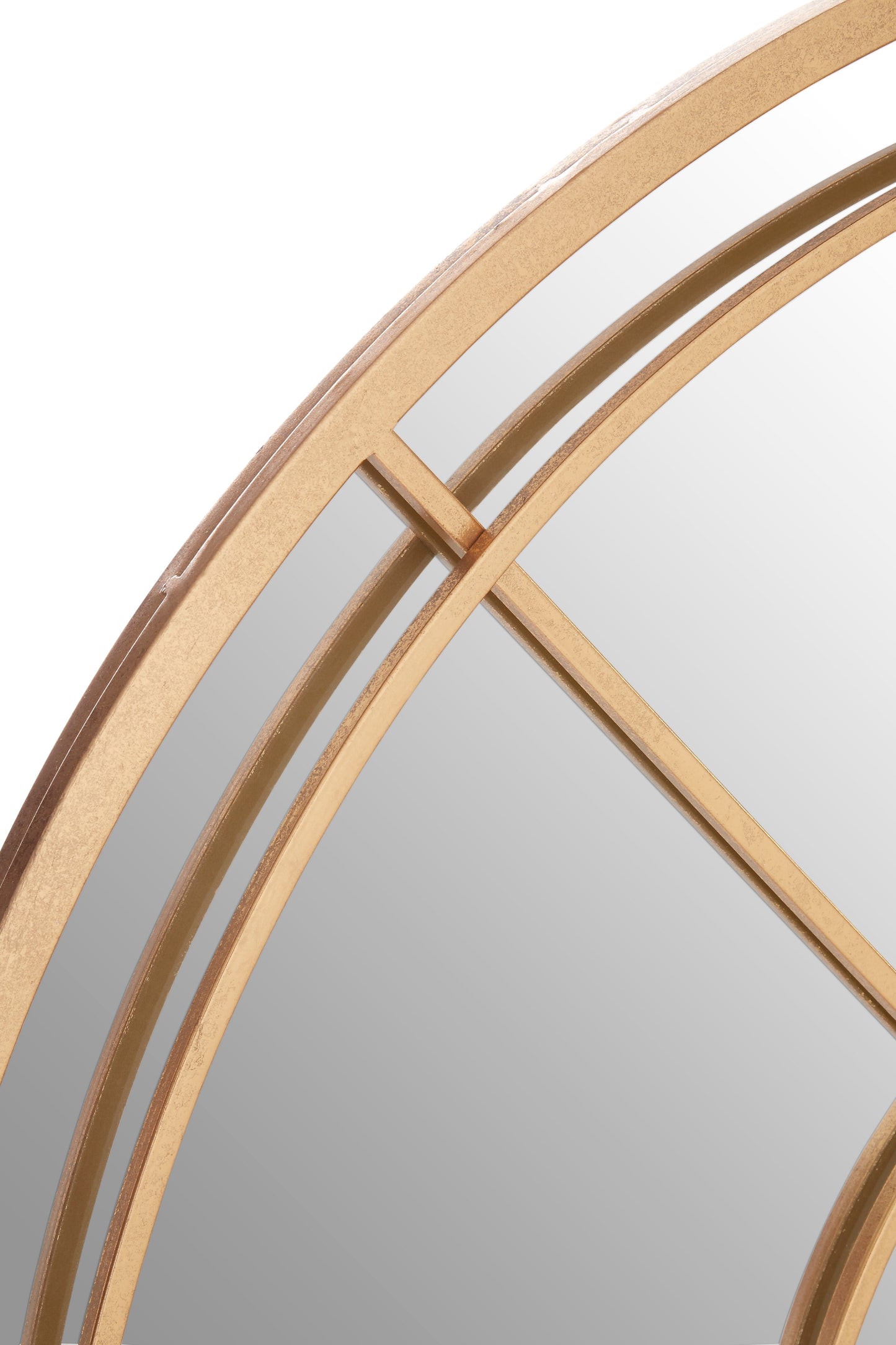 Radiant Round Golden Mirror