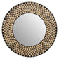 Vortex Round Black and Golden Mirror