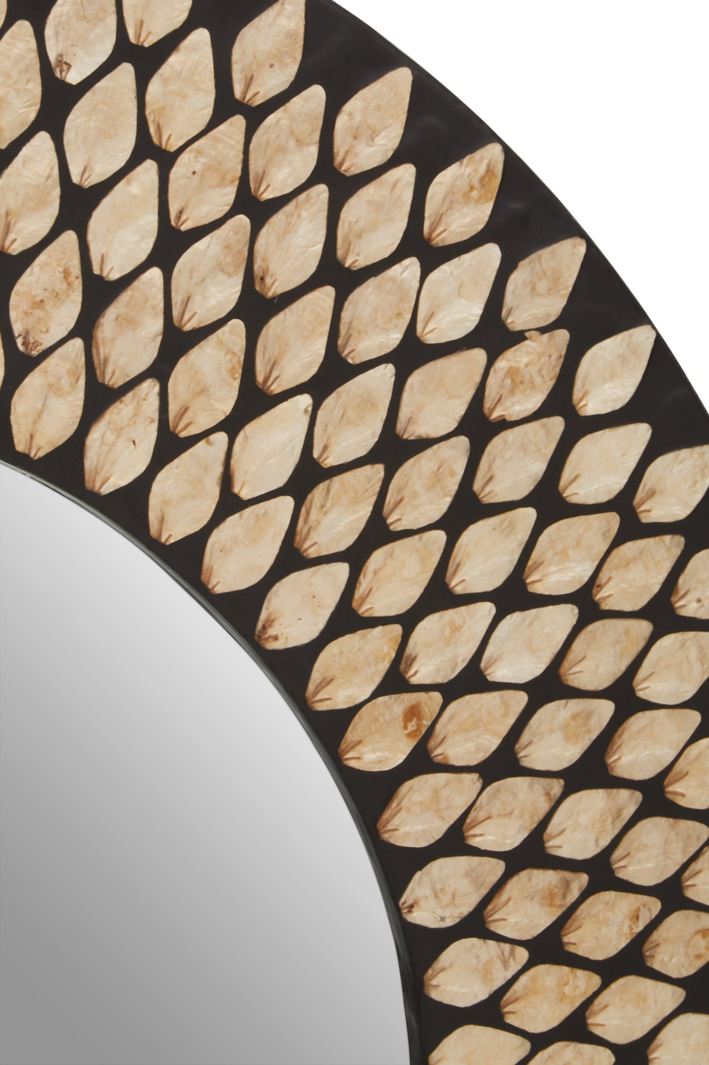 Vortex Round Black and Golden Mirror