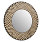 Vortex Round Black and Golden Mirror