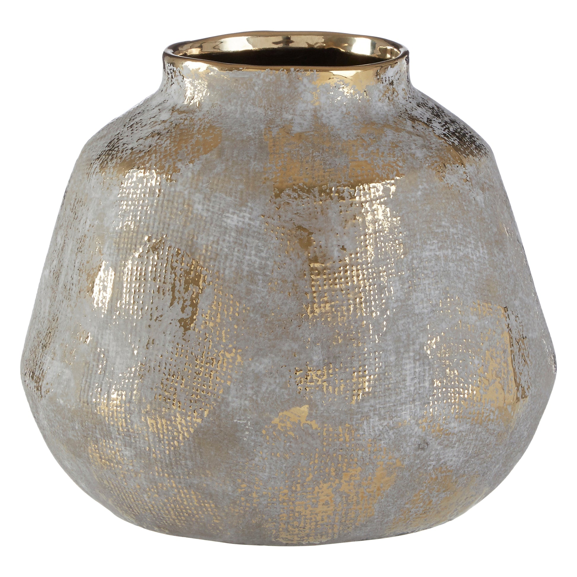 Maya Distressed Golden Vase